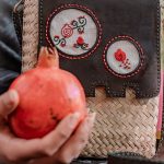 کیف حصیر چرم طرح یاقوت